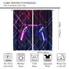 Abstract Modern Gamer Games Rod Pocket Blackout Curtains - Gamepad Gaming Boys Gamer Room Decor Window Drapes Set Energy Saving Thermal Insulated Drapes for Living Room 2 Panels 54L x 21W view 2