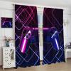 Abstract Modern Gamer Games Rod Pocket Blackout Curtains - Gamepad Gaming Boys Gamer Room Decor Window Drapes Set Energy Saving Thermal Insulated Drapes for Living Room 2 Panels 54L x 21W view 4