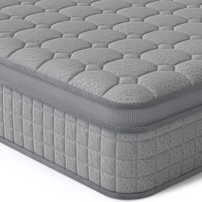 Vesgantti Full Mattress 10 Inch Innerspring Multilayer Hybrid Full Mattresses - Ergonomic Design with Memory Foam and Pocket Spring Mattress Full Size, Medium Firm Feel, Grey