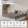 Vesgantti 12 Inch Multilayer Hybrid Full Mattress - Multiple Sizes & Styles Available, Ergonomic Design with Memory Foam and Pocket Spring, Medium Firm Feel, Grey view 3