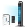 Dreo Smart Tower Fan for Bedroom, 90 Oscillating 40" Standing Fan, 26ft/s High-Speed 5 Speeds 4 Modes, Quiet Room Floor Fans, Touch/Remote/APP & Voice Control, Work with Alexa, 12H Timer, Silver view 1