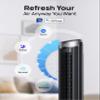 Dreo Smart Tower Fan for Bedroom, 90 Oscillating 40" Standing Fan, 26ft/s High-Speed 5 Speeds 4 Modes, Quiet Room Floor Fans, Touch/Remote/APP & Voice Control, Work with Alexa, 12H Timer, Silver view 4