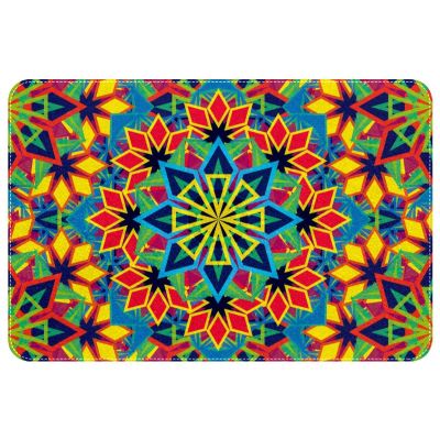 Colorful Kaleidoscope Pattern, Indoor Door Mat Durable Front Door Mats Entryway Rug Non-Slip Absorbent Area Rugs Resist Dirt Rugs for Room Decor, 24"x16"