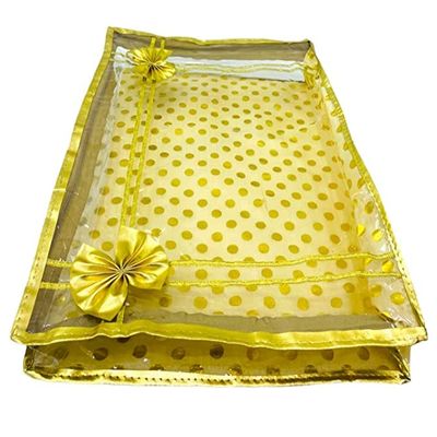 Mythology Centre 5 Piece Saree/Suit Packing 3 inch Height Saree Cover/Saree Bag Organizer for Wardrobe Storage or Gifting