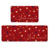 Artoid Mode Red Stars 4th of July Kitchen Mats Set of 2, Home Decor Patriotic Liberty Low-Profile Kitchen Rugs for Floor - 17x29 and 17x47 Inch view 1