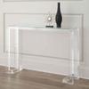 KWOKING Acrylic Rectangle Accent Table Modern 1-Shelf Console Table for Hall Modern Acrylic Entrance Hall Living Room Long Table Entrance Rectangular Corridor Table Acrylic 47.5" L x 12" W x 31.5" H view 3