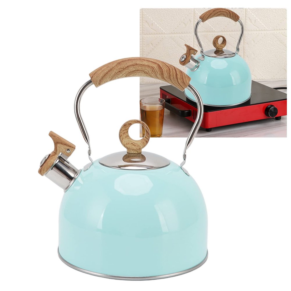 2.5L Stainless Steel Stovetop Kettle, Whistling Tea Kettle with Handle Teapot for Household Use