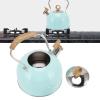 2.5L Stainless Steel Stovetop Kettle, Whistling Tea Kettle with Handle Teapot for Household Use view 3
