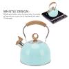2.5L Stainless Steel Stovetop Kettle, Whistling Tea Kettle with Handle Teapot for Household Use view 4