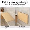 HADIIH Laundry Folding Table/Wall-Mounted Drop-Leaf Folding Table/Computer Desk, Heavy Duty Folding Shelf Bracket for Kitchen Laundry Room Restaurant (Size : 60 * 30cm (23.5 * 12in)) view 3