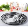 ECYC 17.68 inch Large Stainless Steel Round Plate, Thick Large Metal Dinner Plates Dishes Serving Tray for Kitchen Restaurant Hotel view 3