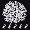 GORGECRAFT 1 Bag 200Pcs Curtain Hooks Plastic White Curtain Track Hook Smooth Wheel Rollers Curtain Rail Slider Hooks for Window Door Shower Bathroom view 1