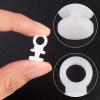 GORGECRAFT 1 Bag 200Pcs Curtain Hooks Plastic White Curtain Track Hook Smooth Wheel Rollers Curtain Rail Slider Hooks for Window Door Shower Bathroom view 3