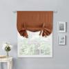 NICETOWN Blackout Room Darkening Short Curtain Tie Up Shade Blackout Curtain for Bedroom Window Decor (Rod Pocket Panel, 34 inches W x 45 inches L, Burnt Orange) view 1