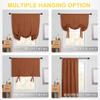 NICETOWN Blackout Room Darkening Short Curtain Tie Up Shade Blackout Curtain for Bedroom Window Decor (Rod Pocket Panel, 34 inches W x 45 inches L, Burnt Orange) view 2