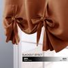 NICETOWN Blackout Room Darkening Short Curtain Tie Up Shade Blackout Curtain for Bedroom Window Decor (Rod Pocket Panel, 34 inches W x 45 inches L, Burnt Orange) view 3