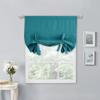 NICETOWN Balloon Shade Blackout Curtain Adjustable Thermal Insulated Tie Up Curtain Panel for Bathroom/Thanksgiving (Rod Pocket Panel, 34 inches W x 45 inches L, Peacock Teal) view 1