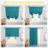 NICETOWN Balloon Shade Blackout Curtain Adjustable Thermal Insulated Tie Up Curtain Panel for Bathroom/Thanksgiving (Rod Pocket Panel, 34 inches W x 45 inches L, Peacock Teal) view 2
