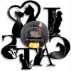 Cat Cute Retro Record Vinyl Wall Clock Creative Clock Home Decoration Retro Wall Clock Watch 12 Inches (30cm) view 2