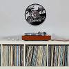 12 Inch Round Wall Clock Hawaii Holiday Beach Vinyl Record Wall Clock Tropical Palm Tree Surfers Home Decor Travel Craft The American States Artwork Gift view 2