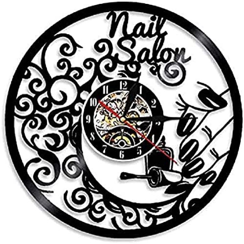 Vinyl Record Wall Clock Polish Bar Wall Clock Beauty Hanging Decor Art12 Inches (30 Cm)