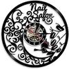 Vinyl Record Wall Clock Polish Bar Wall Clock Beauty Hanging Decor Art12 Inches (30 Cm) view 1