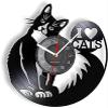 I Love Cat Wall Clock is Made of Real Vinyl Records. Cute and Gentle Kittens. Wall Hanging Watches. Bedroom Decoration. Cat Lovers 12 Inches (30cm) view 1