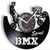 Silent Wall Clock Non Ticking 12 Inch Sport Vinyl Record Wall Clock Bicycling Professional Cyclist Watches for Boys Room Decor Freestyle Biking Rider Gift Gift view 1