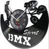 Silent Wall Clock Non Ticking 12 Inch Sport Vinyl Record Wall Clock Bicycling Professional Cyclist Watches for Boys Room Decor Freestyle Biking Rider Gift Gift view 3