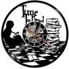 Teenagers Reading Inspirational Wall Clock Library Decoration LED Lighting Backlit Watch Vinyl Record Clock Student Gift 12 Inches (30cm) view 1