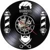 Barber Shop Wall Vinyl Record Clock Silent Movement Hairdressing Beauty Salon Hairdresser Room Decoration Wall Hanging Art Clock Watch 12 Inches (30cm) view 1