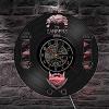 Barber Shop Wall Vinyl Record Clock Silent Movement Hairdressing Beauty Salon Hairdresser Room Decoration Wall Hanging Art Clock Watch 12 Inches (30cm) view 3