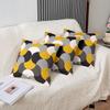 Geometric Square Cushion Covers Set of 2 Geometric Yellow Grey Black Reversible Throw Pillow Covers For Living Room Bedroom Decor Modern Art Pillow Covers Home Decor Luxury Abstract Art 18 x 18-Inch view 4