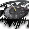 Headphone Wall Clock Made of Real Vinyl Record, Acoustic Guitar, Microphone Icon, LED Backlight, Modern Clock for Music Lovers 12 Inches (30cm) view 3