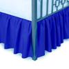Royal Blue Ruffled Bed Skirt Split Corners Twin Size 30 Inch Drop with Platform Three Sided Coverage with 820 Thread Count Egyptian Cotton Ruffled Gatherd Bed Skirt view 1