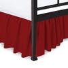 Burgundy Ruffled Bed Skirt Split Corners Full Size 12 Inch Drop with Platform Three Sided Coverage with 820 Thread Count Egyptian Cotton Ruffled Gatherd Bed Skirt view 1