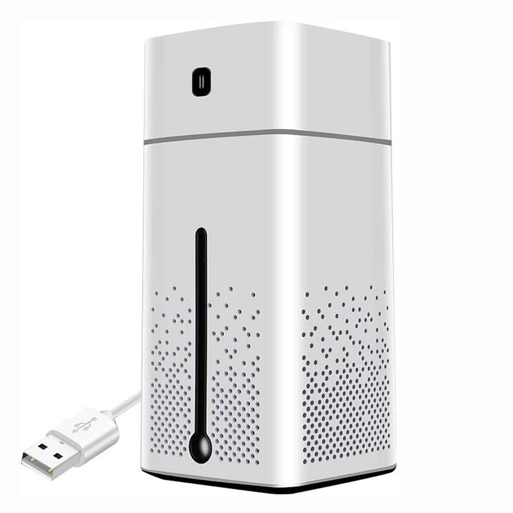XARONF Mini Humidifier, USB Personal Desktop Humidifier for Car, Office Room, Bedroom,etc. Auto Shut-Off, Super Quiet, White (Color : White)