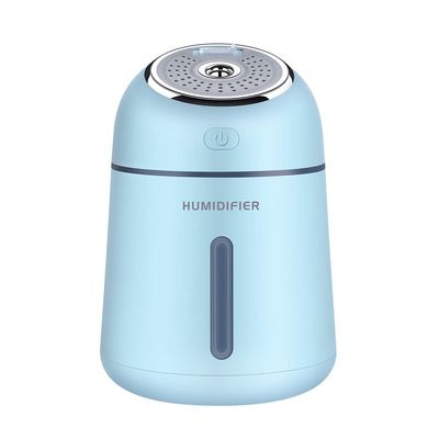 XARONF Mini Humidifiers, 350ml Desk Humidifiers Essential Oil Diffuser, Quiet Operation, Night Light Function, Auto Shut-Off for Bedroom, Babies Room, Office, Home, White (Color : Blue)