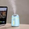 XARONF Mini Humidifiers, 350ml Desk Humidifiers Essential Oil Diffuser, Quiet Operation, Night Light Function, Auto Shut-Off for Bedroom, Babies Room, Office, Home, White (Color : Blue) view 2