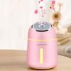 XARONF Mini Humidifiers, 350ml Desk Humidifiers Essential Oil Diffuser, Quiet Operation, Night Light Function, Auto Shut-Off for Bedroom, Babies Room, Office, Home, White (Color : Blue) view 4