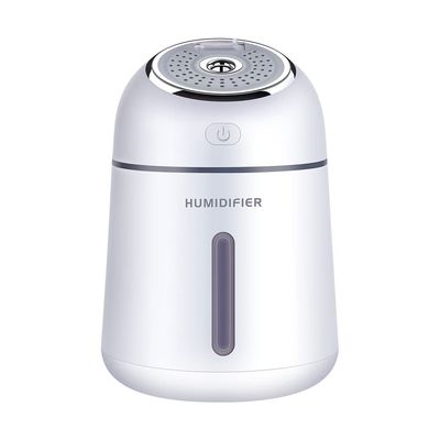 XARONF Mini Humidifiers, 350ml Desk Humidifiers Essential Oil Diffuser, Quiet Operation, Night Light Function, Auto Shut-Off for Bedroom, Babies Room, Office, Home, White (Color : White)