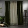 CASANEMA Combined Mix and Match 4 Panels Curtains with 2 Color Combination Velvet Look Hanging Back Tap & Rod Pocket Bedroom Office Windows Luxury Home Dcor 28W x204L view 4