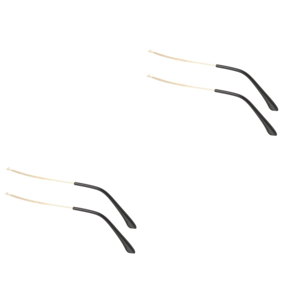 STOBOK 2pairs Metal Eyeglasses Arm Replacement Easy to Install Sturdy Temples for Sunglasses and Glasses Repair Kit Gold
