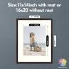 MBC 16x20 Picture Frames in Brown, Set of 6, Display Pictures 11x14 with Mat or 16x20 Without Mat, Gallery Poster Frame, Horizontal or Vertical Display view 2