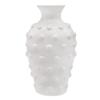 AuldHome Vintage White Hobnail Ceramic Vase, 11 inches tall, 5.4 inch diameter view 1