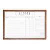 One Child Chore Chart Horizontal Whiteboard (36"W x 24"H, Walnut Frame) view 1