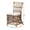 bali & pari Kim Natural Rattan Dining Chair view 3