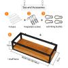 Kitchen Pot Rack, Ceiling Hanging Shelf Storage Rack Pot Pan Rack Cookware Hanger Flower Stand for Bar Cellar Garage Restaurant, Solid Wood and Metal Iron (Size : 80x25x15cm) view 2
