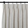 TWOPAGES Oatmeal Light Filtering Drapes Pinch Pleat Curtains for Living Room Sliding Glass, Heavyweight Curtains Breathable Linen Cotton Blend Drapes (52W x 90L Inches, Set of 2) view 2