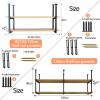 Hamankim Rustic 2 Layer Wooden Ceiling Shelf, Creative Hanging Shelves for Kitchen Bar Bar Indoor Balcony Plant Railing Shelf Cabinet Shelf Spice Rack Pantry Storage Rack (Size : 150x30x80cm) view 2